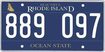 RI license plate 889097