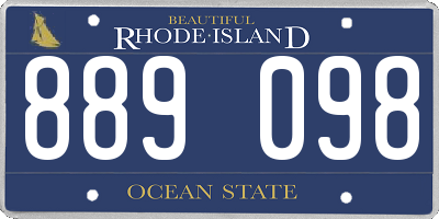 RI license plate 889098