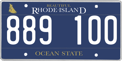 RI license plate 889100