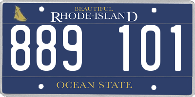 RI license plate 889101