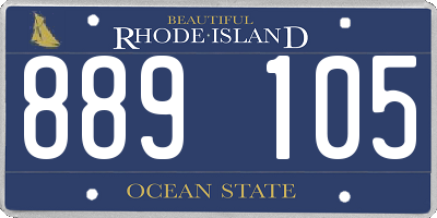 RI license plate 889105