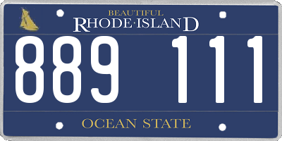 RI license plate 889111
