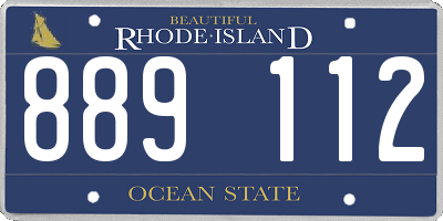 RI license plate 889112