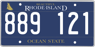 RI license plate 889121