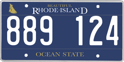 RI license plate 889124