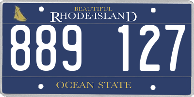 RI license plate 889127