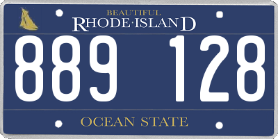 RI license plate 889128