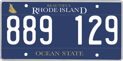 RI license plate 889129
