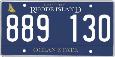 RI license plate 889130