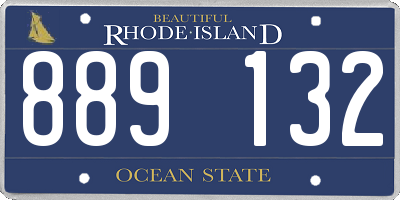 RI license plate 889132