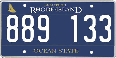 RI license plate 889133