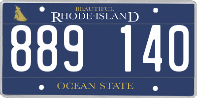 RI license plate 889140