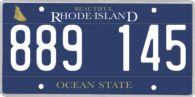 RI license plate 889145