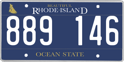 RI license plate 889146