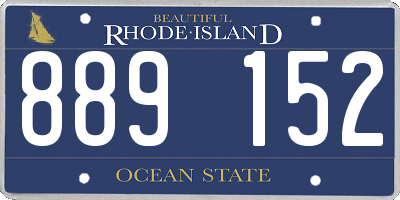 RI license plate 889152