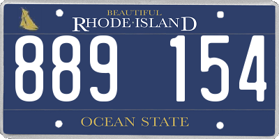 RI license plate 889154