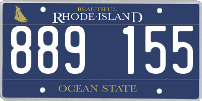 RI license plate 889155