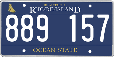 RI license plate 889157