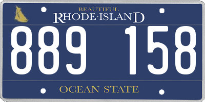 RI license plate 889158