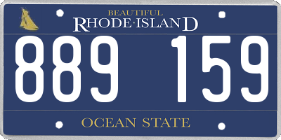 RI license plate 889159