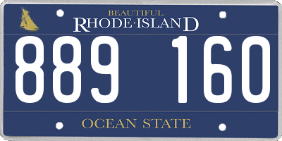 RI license plate 889160