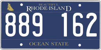 RI license plate 889162