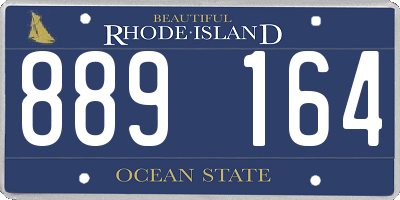 RI license plate 889164