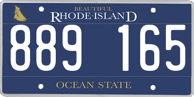 RI license plate 889165