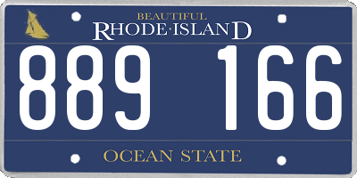 RI license plate 889166