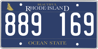 RI license plate 889169
