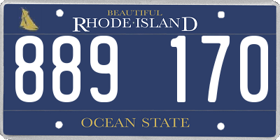 RI license plate 889170