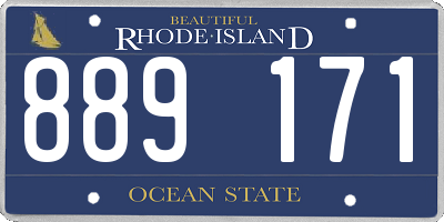 RI license plate 889171