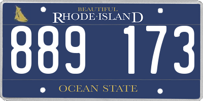 RI license plate 889173