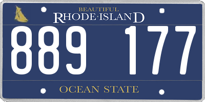 RI license plate 889177