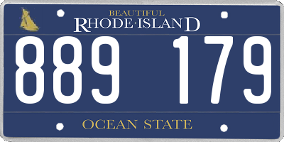 RI license plate 889179