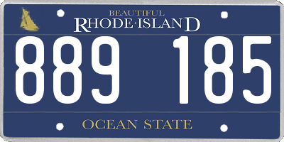RI license plate 889185