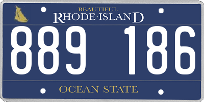 RI license plate 889186