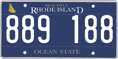 RI license plate 889188