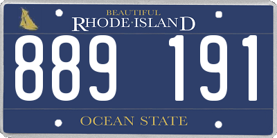 RI license plate 889191