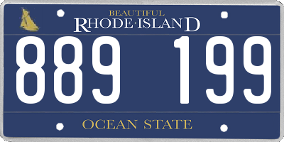 RI license plate 889199