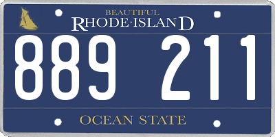 RI license plate 889211