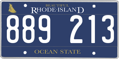 RI license plate 889213