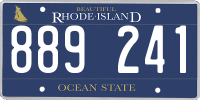 RI license plate 889241