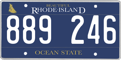 RI license plate 889246