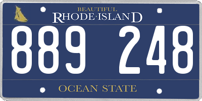 RI license plate 889248