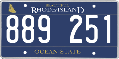 RI license plate 889251