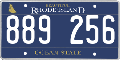 RI license plate 889256