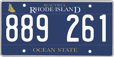 RI license plate 889261