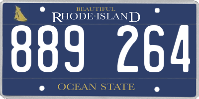 RI license plate 889264