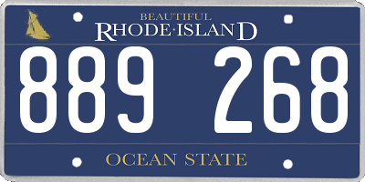 RI license plate 889268